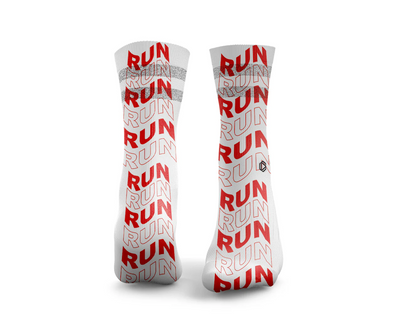 HEXXEE Run Run Run Socks Red