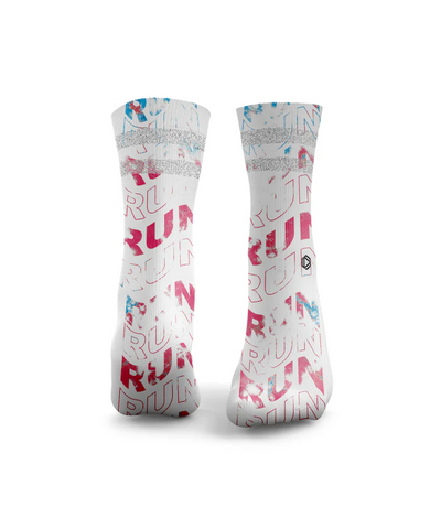 HEXXEE Run Run Run Tie Dye Socks Red/Blue