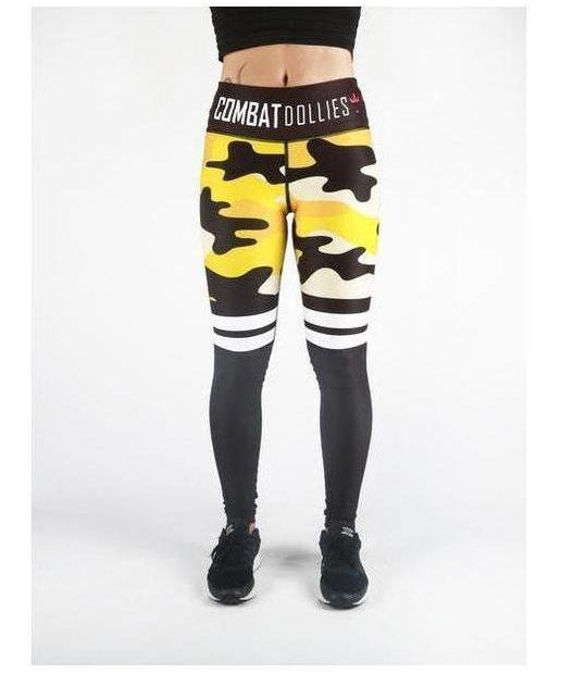 Black High Waisted Camo Stripe Gym Leggings, Leggings UK