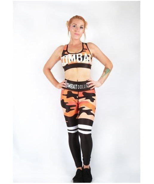 Combat Dollies Rainbow Power Sports Bra