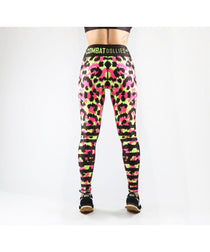 Combat Dollies Neon Leopard Stripe Fitness Leggings