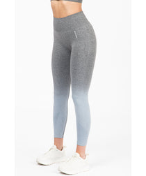 Women's Dip Dye Ombre Athletic Leggings with High Waistband