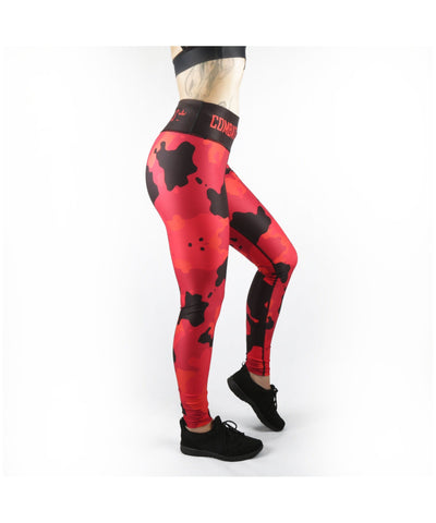 Combat Dollies Red Multicam Fitness Leggings